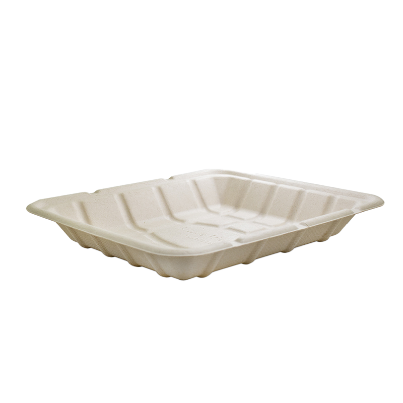 8x7” Sugarcane Food Trays Natural Sugarcane