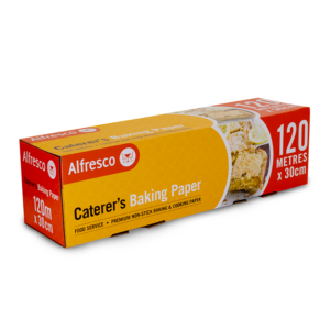 1 Roll x Alfresco by Huhtamaki Caterer's Baking Paper 120M x 30cm