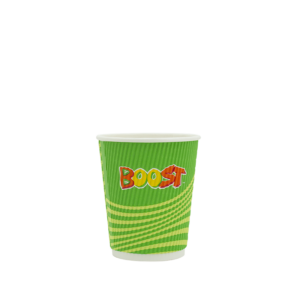12oz Boost Juice Triple Wall Corrugated Aqueous Squat Cup x 500
