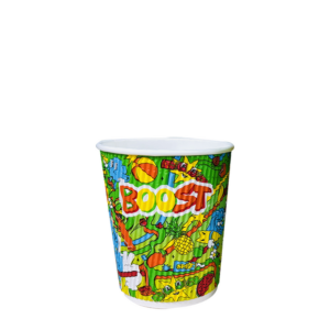 12oz Squat Boost Juice Xmas 2025 Triple Wall Corrugated Aqueous Lined Cup