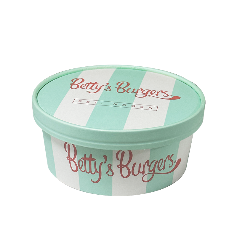 Betty's Printed 24oz Soup Cup & Lid PE Lined