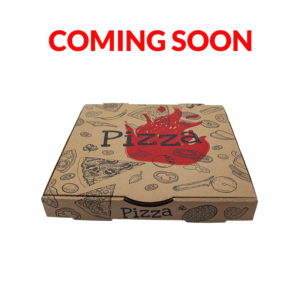 COMING SOON!  13 inch Kraft Printed Pizza Box