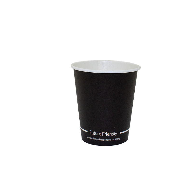 12oz True Fill Single Wall Black PLA Hot Cup 86.5mm