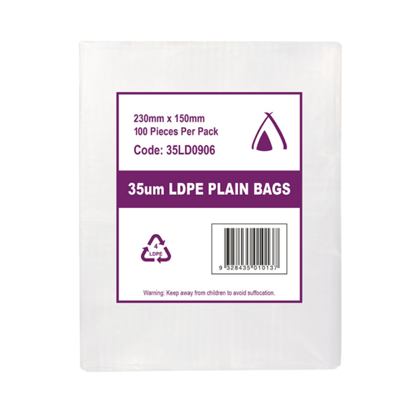 LDPE Clear (9x6") 35um Bag