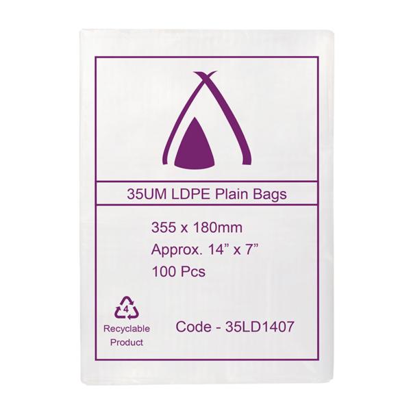LDPE Clear (14x7") 35um Bag