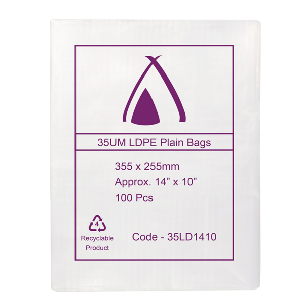 LDPE Clear (14x10") 35um Bag