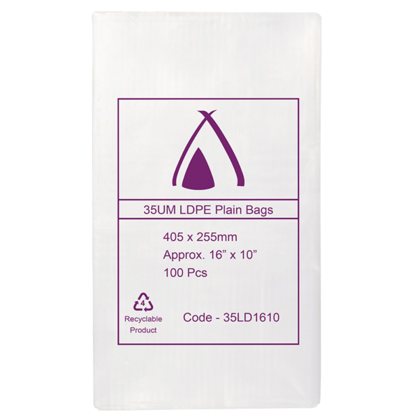 LDPE Clear (16x10") 35um Bag