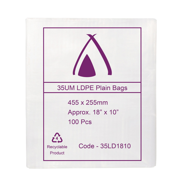 LDPE Clear (18x10") 35um Bag