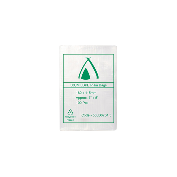 LDPE Clear (7x4.5") 50um Bag