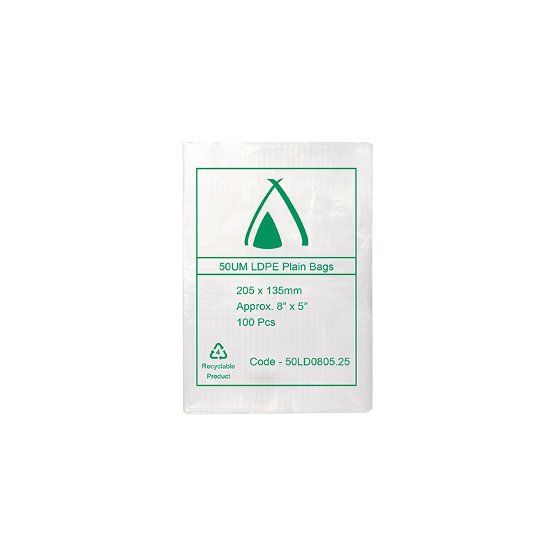 LDPE Clear (8x5.25") 50um Bag