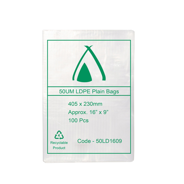 LDPE Clear (16x9") 50um Bag