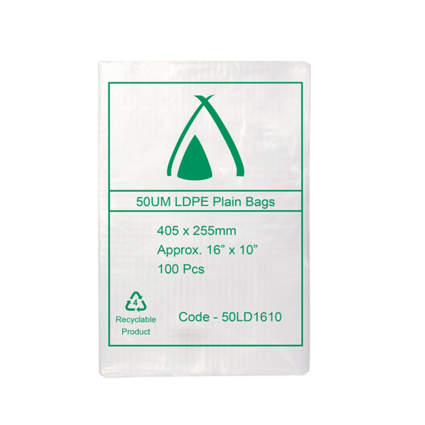 LDPE Clear (16x10") 50um Bag