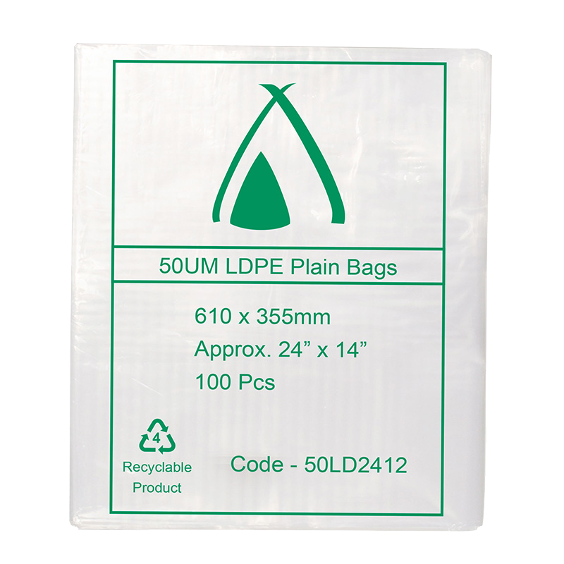 LDPE Clear (24x12") 50um Bag