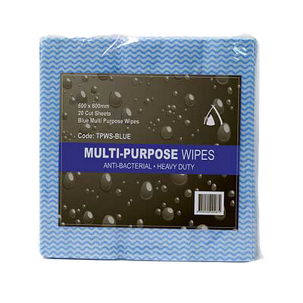 Wipes Blue Heavy Duty Cut Sheet 60 x 60cm 100 Sheets