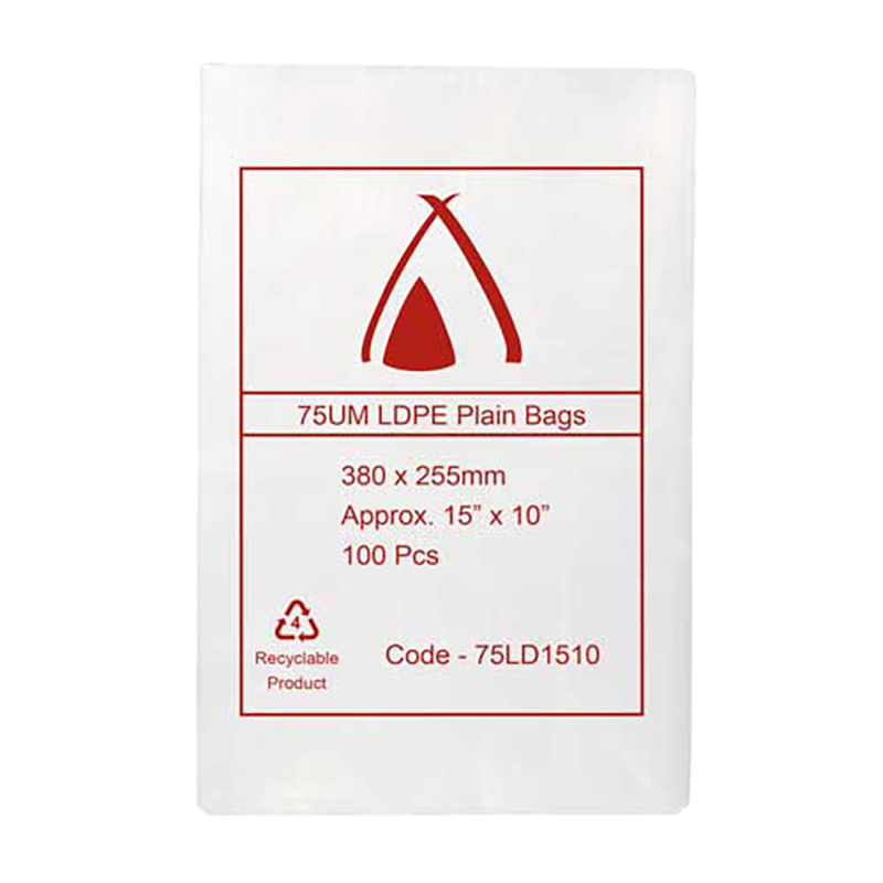 LDPE Clear (15x10") 75um Bag