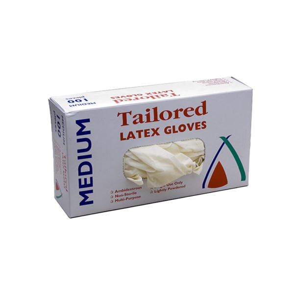 Gloves Latex Natural Medium Lightly Powdered
