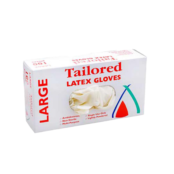 Gloves Latex Natural Large Lightly Powdered