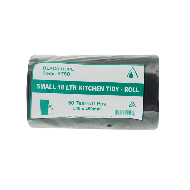 BLACK SMALL 18 LTR KITCHEN TIDY ROLL