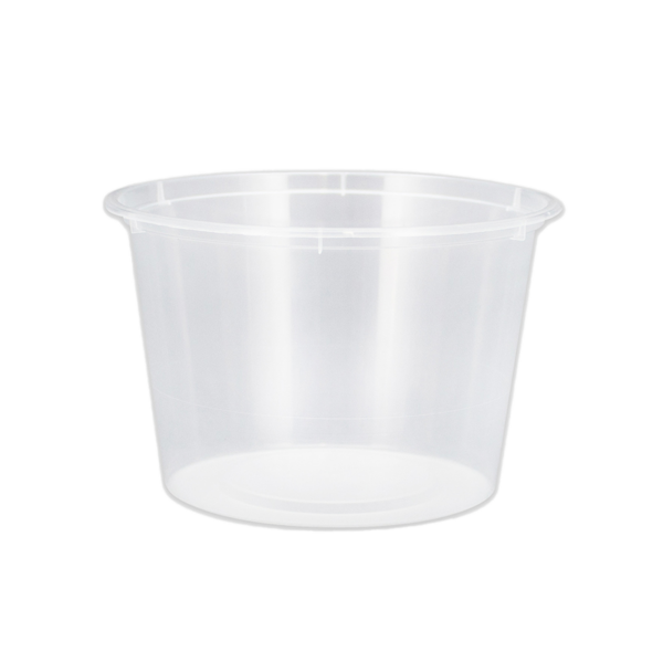 Chanrol Clear Round Containers - Polypropylene (PP), 520ml
