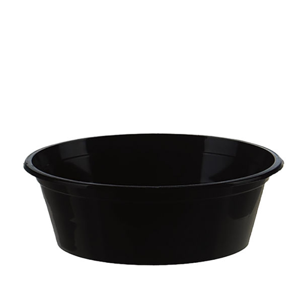 Chanrol Black Round Containers - Polypropylene (PP), 225ml