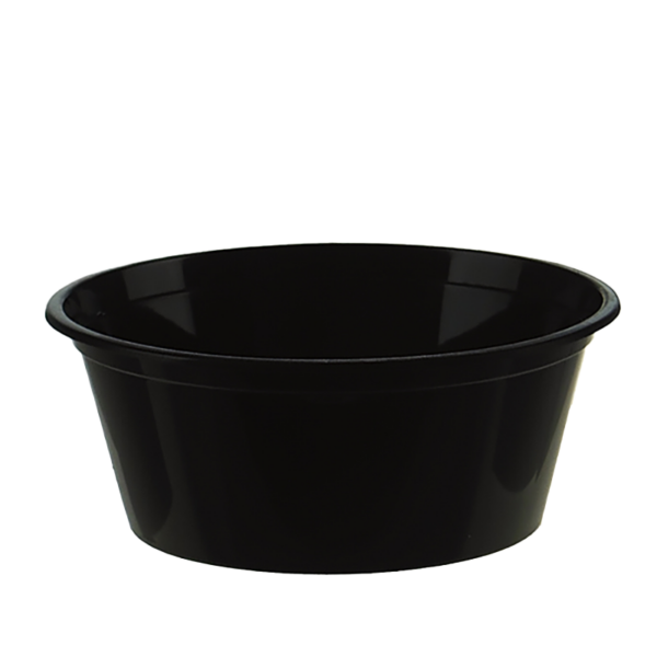 Chanrol Black Round Containers - Polypropylene (PP), 300ml