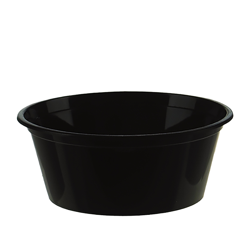 Chanrol Black Round Containers - Polypropylene (PP), 300ml