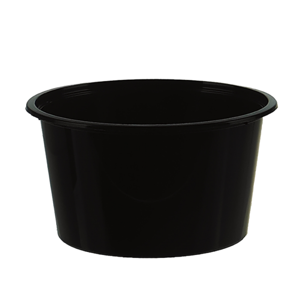 Chanrol Black Round Containers - Polypropylene (PP), 440ml