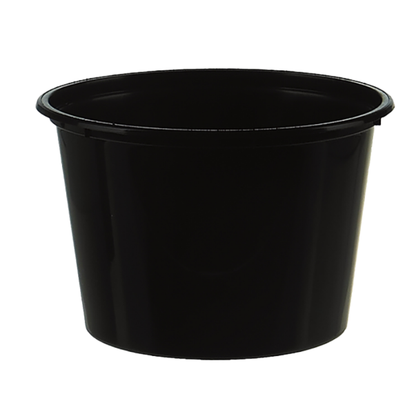 Chanrol Black Round Containers - Polypropylene (PP), 520ml