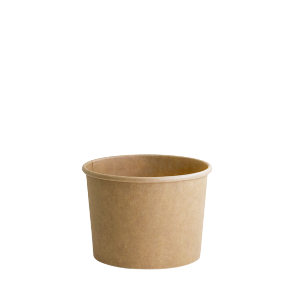 Kraft Food Containers and Lids - Kraft Paper, 8oz