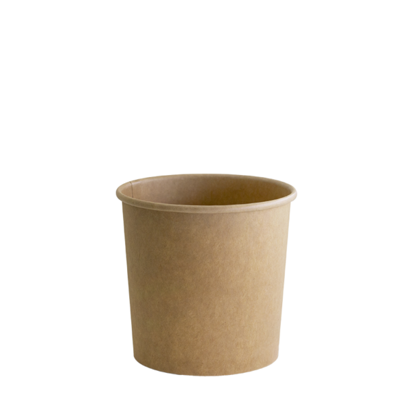 Kraft Food Containers and Lids - Kraft Paper, 12oz