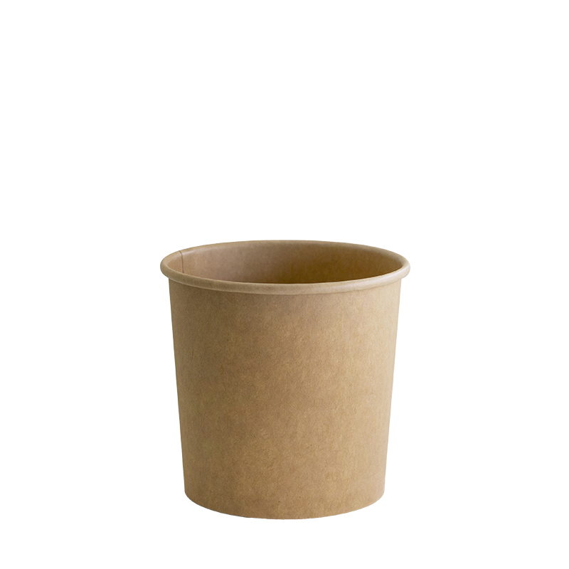 Kraft Food Containers and Lids - Kraft Paper, 12oz