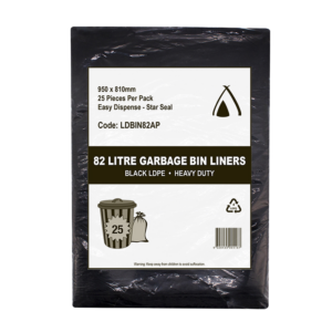 82 LTR H/DUTY LD BLACK B/LINER 950X810MM