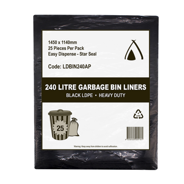 240 LTR  BLACK B/LINER 1450X1140MM