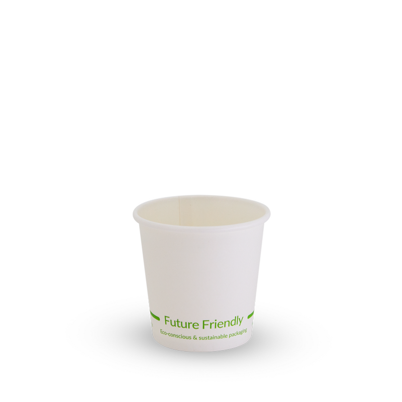Single Wall White Hot Cup 4oz Paper + PLA Lining
