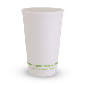 Double Wall White Hot Cup - 16oz, Paper + PLA Lining