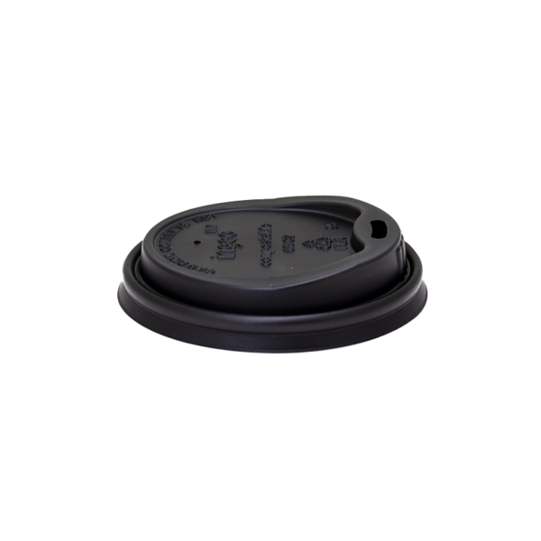 Black CPLA Lids - 8/12/16oz uni, CPLA