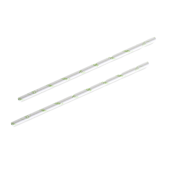 Regular Paper Straws - Printed Future Friendly, 3 Ply Paper