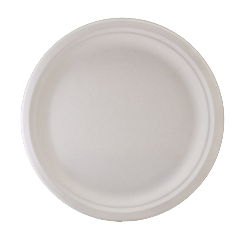 Sugarcane Round Plate No PFAS Added 10”