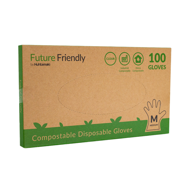 Gloves Compostable Clear Medium