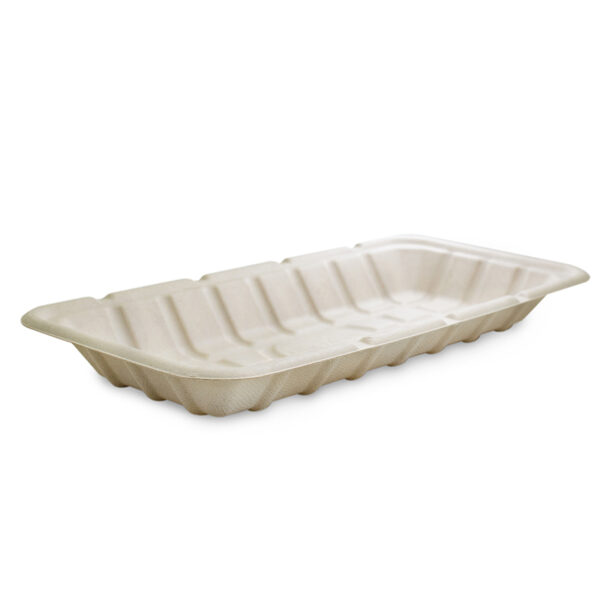 Sugarcane Food Trays Natural 11x5”