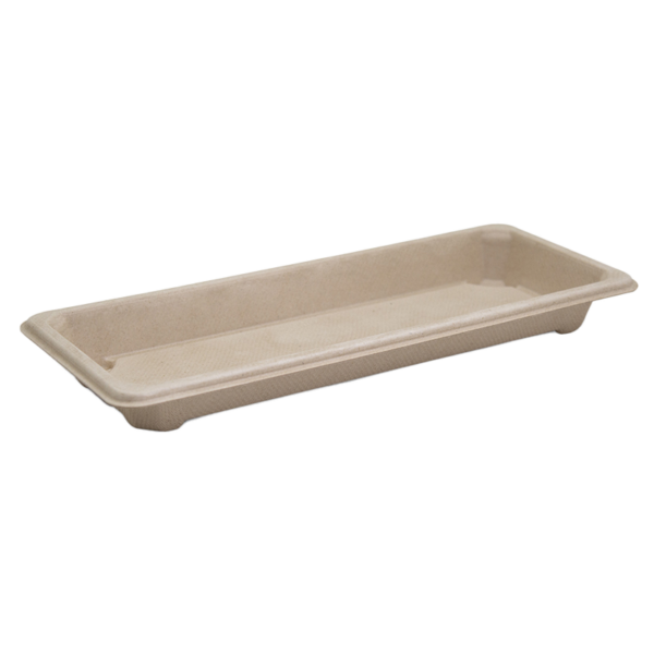 Sugarcane Sushi Trays Natural Long