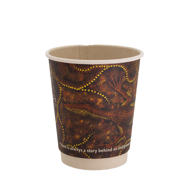 8oz Indigenous Double Wall Bamboo Hot Cups