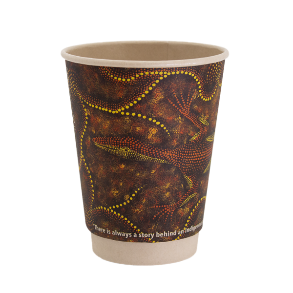 12oz Indigenous Double Wall Bamboo Hot Cups