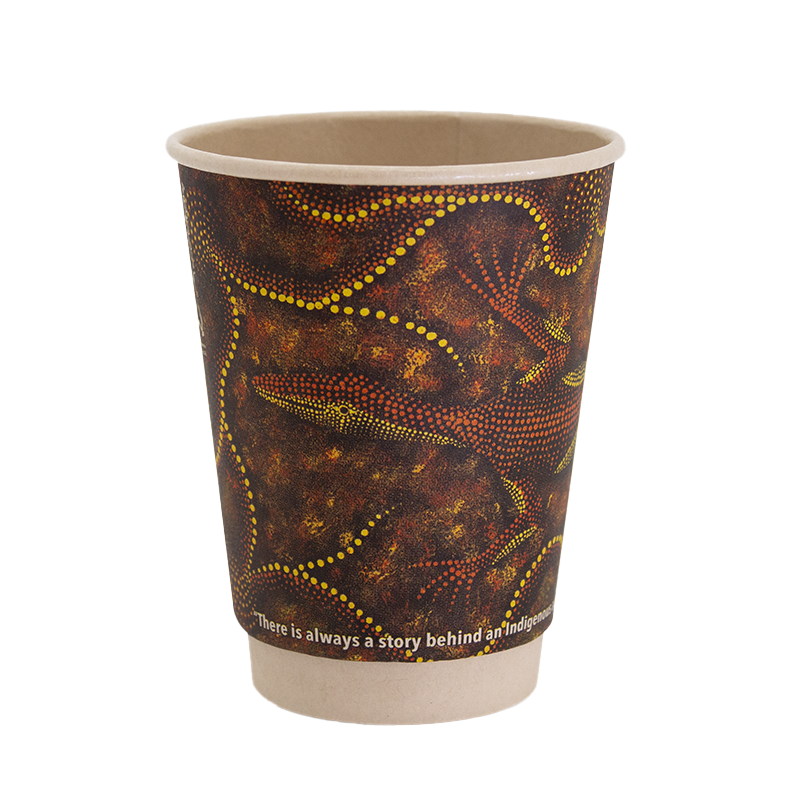 12oz Indigenous Double Wall Bamboo Hot Cups