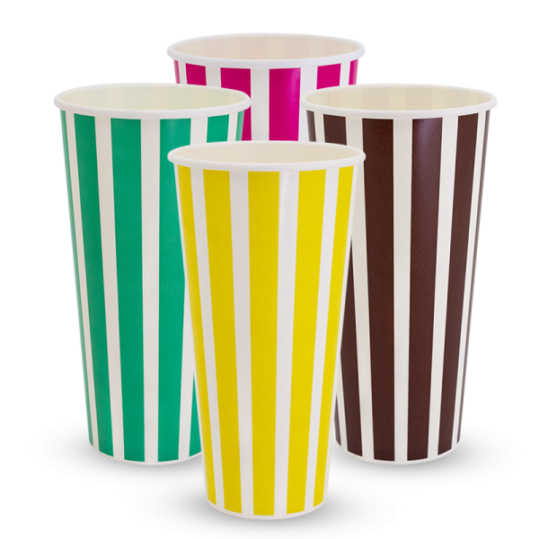 22oz Candy Stripe Paper Cold Cup
