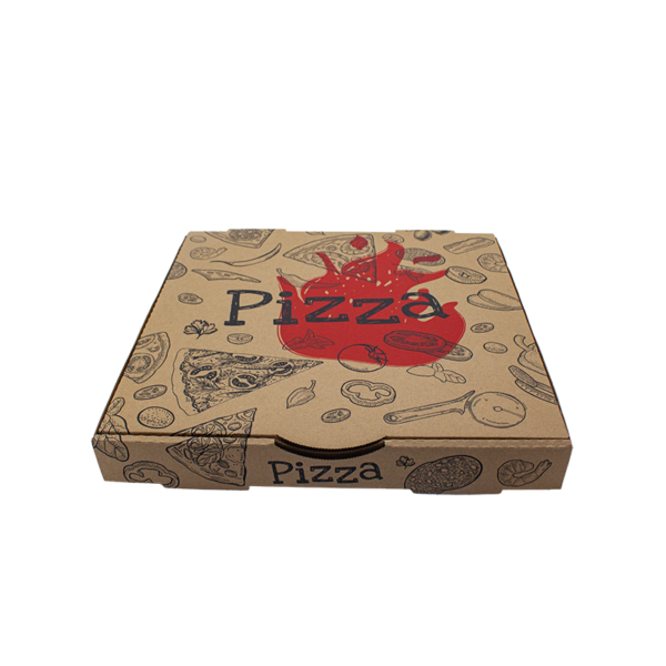 12 inch Kraft Printed Pizza Box