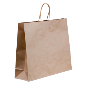FSC® Recycled Twisted Handle Brown Paper Bag  335 x 320