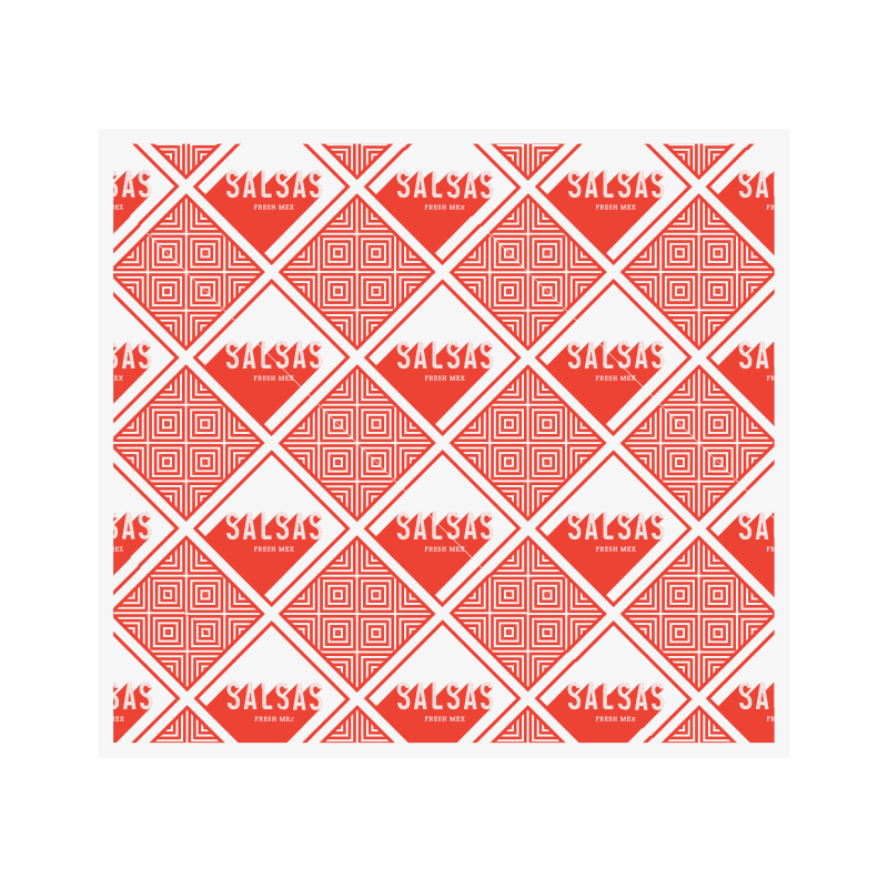 Salsas Printed Red Burrito Greaseproof Sheets 220 x 200