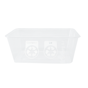 Genfac 1000ml Clear Ridged Rectangular Container