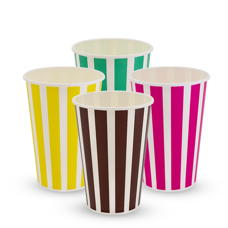 16oz Candy Stripe Paper Cold Cup